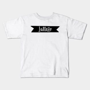 Latte - Retro Vintage Coffee Typography - Gift Idea for Coffee Lovers and Caffeine Addicts Kids T-Shirt